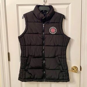 Madden Girl like New black zip up puffer puffy vest size M